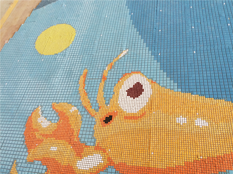 chubby lobster pool ceramic mosaic picture.jpg