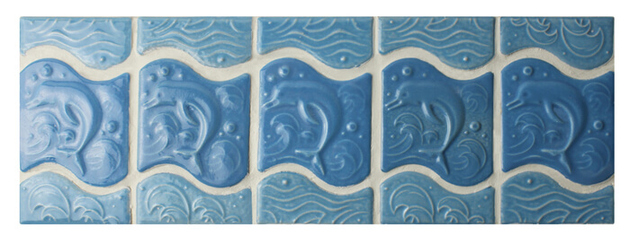 light blue dolphin patten pool porcelain border tiles.jpg