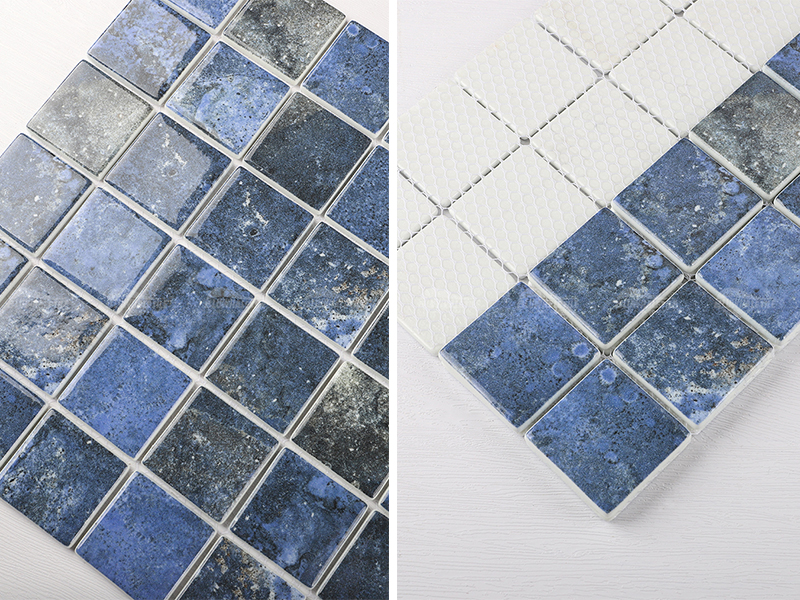 48x48mm recycled glass tile for swimming pool