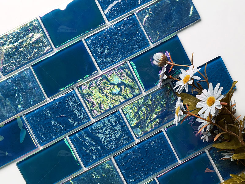 iridescent glass tile for sale