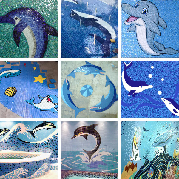 dophin pool mosaic