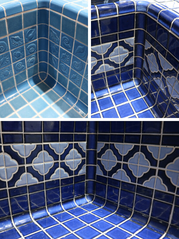 swimming pool corner tiles