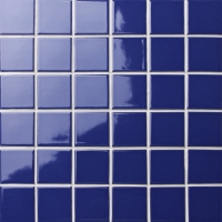 48x48mm Square Glossy Glazed Porcelain Dark Blue BCK631-Mosaic tiles, Porcelain mosaic, Porcelain mosaic pool tiles