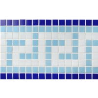 Frontera Azul BGEB001-Mosaico de mosaico, mosaico de vidrio frontera, mosaico de vidrio mosaico frontera cuarto de baño