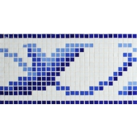 Mezcla azul de la frontera que fusión BGAB003-Mosaico de mosaico, Mosaico de mosaico de vidrio, Bordes de azulejos decorativos, Baldosas de borde para piscina