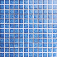 Blossom Blue BCH610-Mosaic tile, Ceramic mosaic, Glossy ceramic mosaic tile, Swimming pool tile for sale