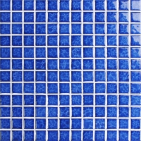 Blossom Blue BCH611-Mosaic tiles, Ceramic mosaic for pool, Square Pool tiles, Crystal ceramic mosaic tiles