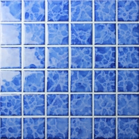 Blossom Blue BCK617-Mosaic tiles, Porcelain mosaic, Pattern ceramic mosaic pool
