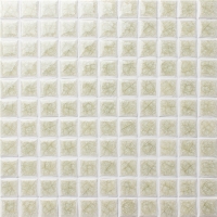 Frozen Beige Heavy Crackle BCI502-Mosaic tile, Ceramic mosaic, Beige mosaic wall tiles, Crackle pool mosaic tile