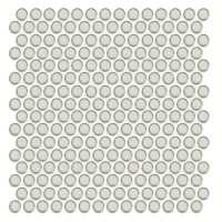 Penny redondo blanco BCZ703-Azulejos de mosaico, Mosaico de cerámica, Mosaico redondo de penique blanco