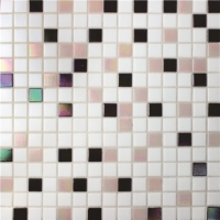 مربع ملون اللون BGE016-حمام البلاط، وتجمع فسيفساء، فسيفساء الزجاج، عالية الجودة الفسيفساء والزجاج