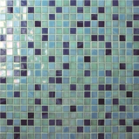 Jade azul iridescente BGC002-Azulejo de mosaico, Azulejos de mosaico de vidro personalizados, Azulejo de mosaico de vidro azul