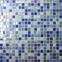 Jade iridiscente azul oscuro BGC006-Mosaico de mosaico, Mosaico de cristal para piscina, Mosaico de cristal azul