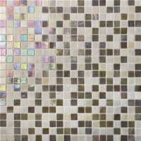Jade Iridescent BGC008-Mosaic tile, Glass mosaic, Glass mosaic pool tile, Iridescent glass mosaic tile sheets