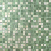 Verde quadrado misto BGC027-Telha de piscina, Mosaico de piscina, Mosaico de vidro, Telha de mosaico de vidro quente