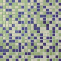 Mezcla verde de fusión cuadrada azul BGC029-Baldosa de piscina, Mosaico de piscina, Mosaico de vidrio, Baldosa de mosaico de vidrio de baño