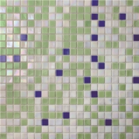 Mistura azul verde quadrada BGC030-Telha de piscina, Mosaico de piscina, Mosaico de vidro, Mosaico de mosaico de vidro