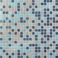 Sqaure Melting Blue Mix BGC033-Pool tile, Pool mosaic, Glass mosaic, Glass mosaic tile blue