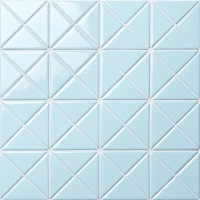 圣托里尼纯色TR-SA-P1-三角形瓷砖，几何三角形瓷砖，游泳池瓷砖蓝色