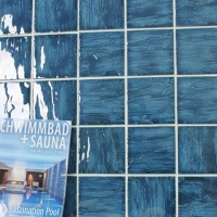 Wave Blue Grey BCP701-Mosaic tiles, Porcelain mosaic, China swimming pool tile, Blue swimming pool tile