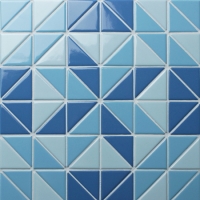 Santorini Blossom TR-SA-BL-Mosaico del triángulo, mosaico del triángulo, modelo del mosaico del triángulo, mosaicos de la piscina