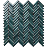 Tira verde oscuro BCZ919A-Strip mosaic, Strip mosaic tiles, Strip mosaic backsplash