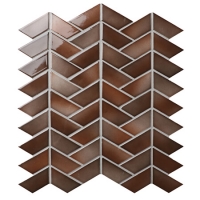 Trapezoid Khaki BCZ936A-mosaic tiles for bathroom, dark brown mosaic tile, porcelain mosaic tile backsplash