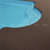 Compuesto de plástico de madera WPC902L-SH-cubierta de pavimentadora de piscina, cubierta de la piscina sobre el suelo, compuesto de plástico de madera