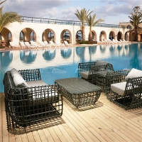 Set de sofá al aire libre RS301-CT-muebles de piscina al aire libre, sofá sácto de muebles de exterior, sofá de ratán conjunto al aire libre