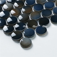 Penny Round BCZ003B1-penny round mosaic,black and white penny tile, mosaic tile backsplash bathroom ideas