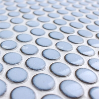 Penny Round BCZ610B1-blue penny round tile, blue penny tile bathroom, blue bathroom mosaic tiles