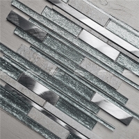 Bande crystal glass ZHM2905-mosaïque de marbre de verre, tuile de mosaïque de pierre de métal de verre, fabricants de tuiles de piscine