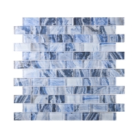 Brickbond Glass GZOM9901-pool waterline tile for sale, 1x2 glass mosaic, pool tile manufacturers