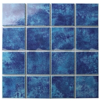 Crystal Glazed Porcelain OOA2602-3x3 blue pool tile, mediterranean pool tile, porcelain pool waterline tile