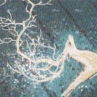 Pool Art Deer-deer mosaic mural, deer mosaic mural art, mosaic murals for sale