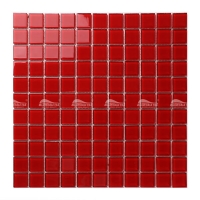 Crystal Glass Red BGI401F2-swimming pool tiles, red pool tiles, red glass mosaic tiles