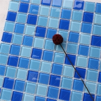 Crystal Glass Blue BGI006F2-glass pool tiles，glass mosaic pool tiles，wholesale glass tiles