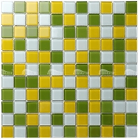 Crystal Glass Green BGI015F2-glass pool tiles,pool tiles green,crystal glass mosaic tiles,tiles wholesale