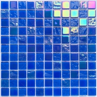 25x25mm Square Crystal Glass Iridescent Blue GIOL1603-glass pool tiles,blue glass mosaic tile,iridescent glass pool tiles,swimming pool tiles price
