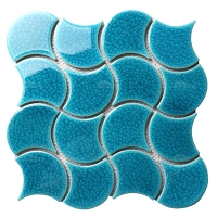 Fish Scale Wave Pattern Royal Blue BCZ634-B-fish scale mosaic tile,blue fish scale tiles,mosaic tiles wholesale