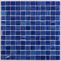 23x23mm Square Crystal Glass Mixed Cobalt Blue GHOL1601-glass pool tile, swim pool tiles, dark blue tiles pool