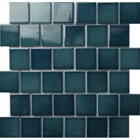 48x48mm Running Bond Square Glossy Porcelain Gradient Blue KGA2601-1-ceramic pool tile, blue tiles pool, pool design tiles