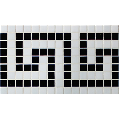 Border Black White BGEB006,Mosaic tiles, Glass mosaic border, Pool border mosaic tiles