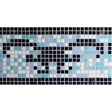 Border Blue Mix Hot Melt BGAB002,Mosaic tile, Glass mosaic border, Tile border mosaic wholesale