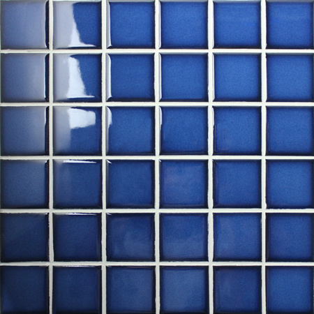 Fambe有光泽的蓝色BCK611,马赛克瓷砖，瓷砖，装饰池瓷砖