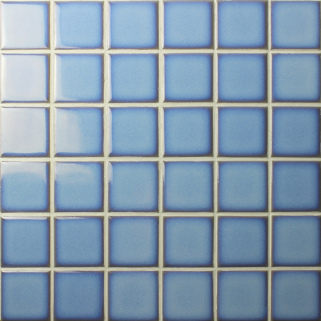 48x48mm Square Glossy Crystal Glazed Porcelain Blue BCK615,Mosaic tiles, Ceramic mosaic, Light Blue swimming pool tiles