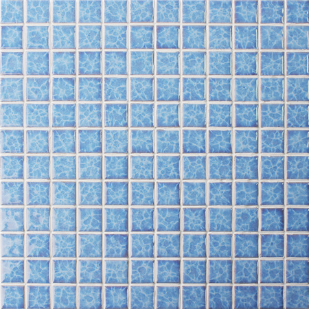 Blossom Blue BCH609,Mosaic tile, Ceramic mosaic, Glazed Swimming pool tile, Crystal pool mosaic tile