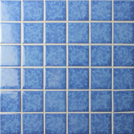 48x48mm Blossom Surface Square Glossy Porcelain Blue BCK618,Mosaic tiles, Ceramic mosaic, Pattern ceramic mosaic floor
