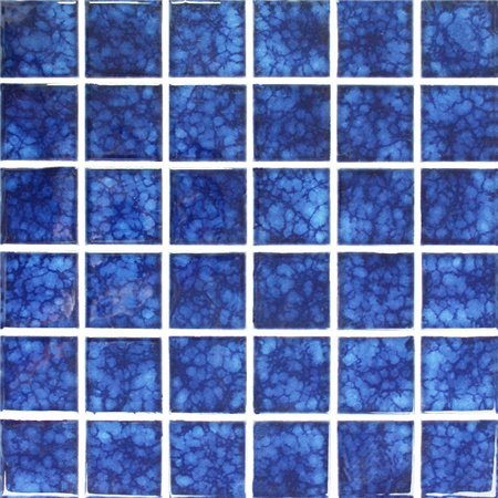 48x48mm Blossom Surface Square Glossy Porcelain Dark Blue BCK639,Mosaic tiles, Ceramic mosaic, Dark blue mosaic pool tiles