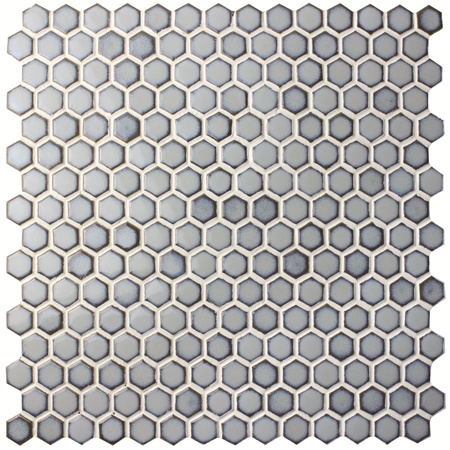 Diameter 19mm Hexagon Glossy Porcelain Blue BCZ705,Pool tile, Pool mosaic, Ceramic mosaic, Hexagonal mosaic tile